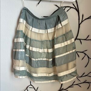 Ryu Striped Skirt in Blue and Cream Small